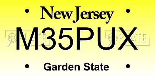 M35PUX New Jersey License Plate