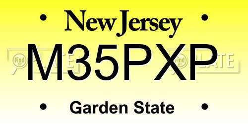 M35PXP New Jersey License Plate
