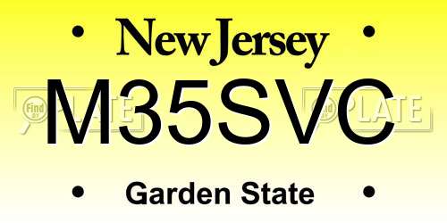 M35SVC New Jersey License Plate