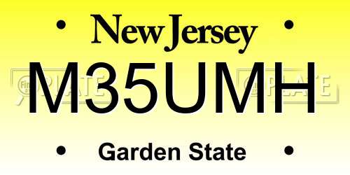 M35UMH New Jersey License Plate