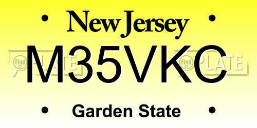M35VKC New Jersey License Plate