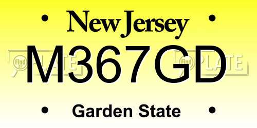 M367GD New Jersey License Plate