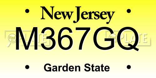 M367GQ New Jersey License Plate