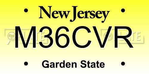 M36CVR New Jersey License Plate