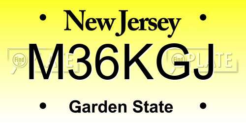 M36KGJ New Jersey License Plate