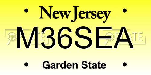 M36SEA New Jersey License Plate