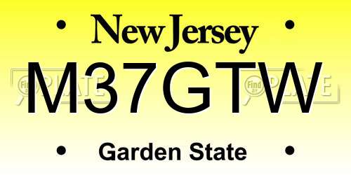M37GTW New Jersey License Plate