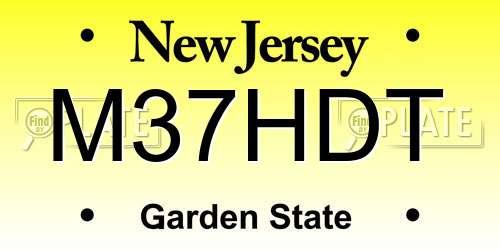 M37HDT New Jersey License Plate