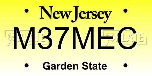 M37MEC New Jersey License Plate