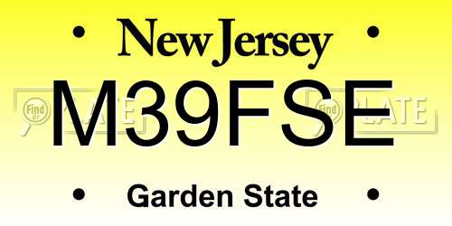 M39FSE New Jersey License Plate