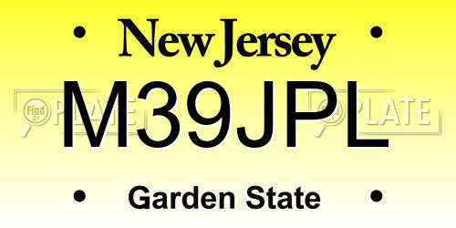 M39JPL New Jersey License Plate