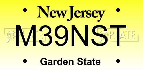 M39NST New Jersey License Plate