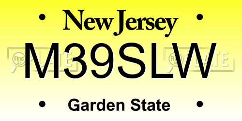 M39SLW New Jersey License Plate
