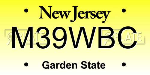 M39WBC New Jersey License Plate