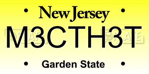 M3CTH3T New Jersey License Plate
