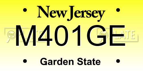 M401GE New Jersey License Plate