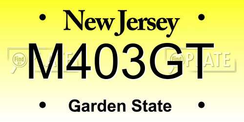 M403GT New Jersey License Plate