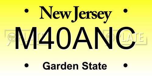 M40ANC New Jersey License Plate