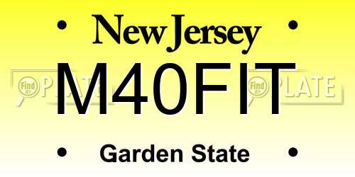 M40FIT New Jersey License Plate