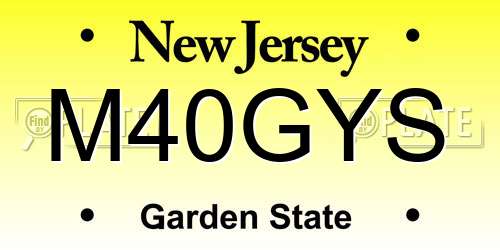 M40GYS New Jersey License Plate