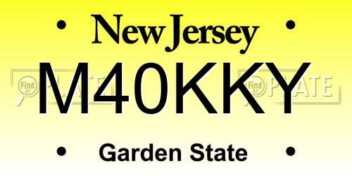 M40KKY New Jersey License Plate