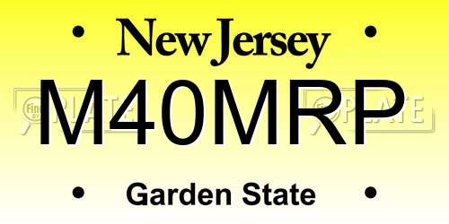 M40MRP New Jersey License Plate