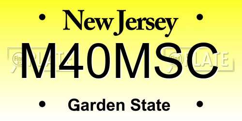M40MSC New Jersey License Plate