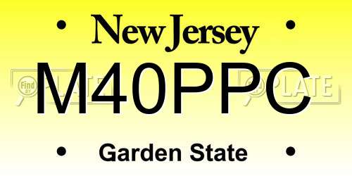 M40PPC New Jersey License Plate