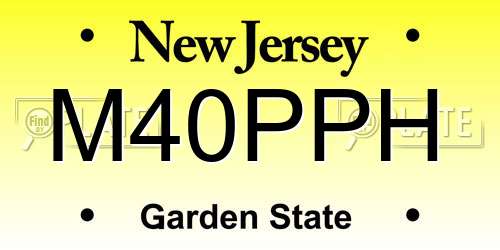 M40PPH New Jersey License Plate