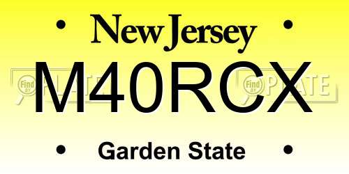 M40RCX New Jersey License Plate