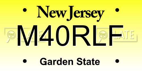M40RLF New Jersey License Plate