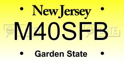 M40SFB New Jersey License Plate