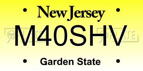 M40SHV New Jersey License Plate