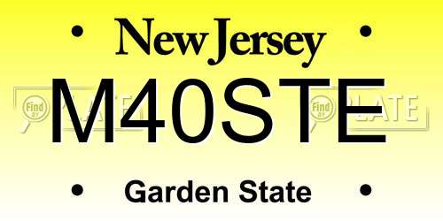 M40STE New Jersey License Plate
