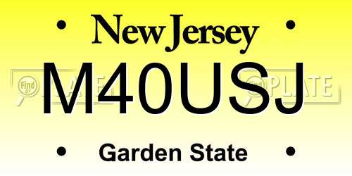 M40USJ New Jersey License Plate