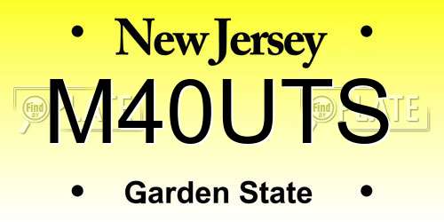 M40UTS New Jersey License Plate