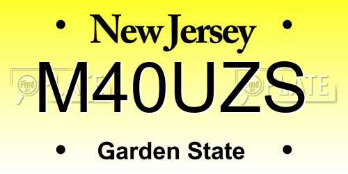 M40UZS New Jersey License Plate