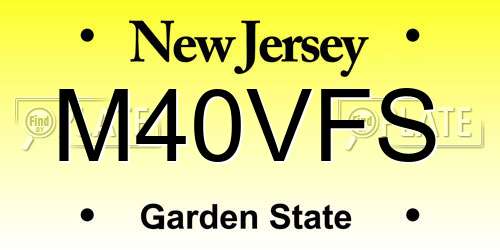 M40VFS New Jersey License Plate