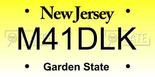 M41DLK New Jersey License Plate