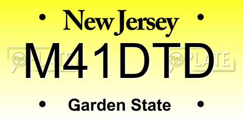 M41DTD New Jersey License Plate
