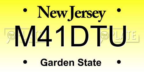 M41DTU New Jersey License Plate