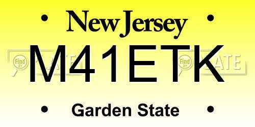 M41ETK New Jersey License Plate