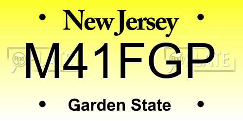 M41FGP New Jersey License Plate