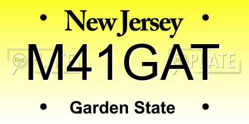 M41GAT New Jersey License Plate