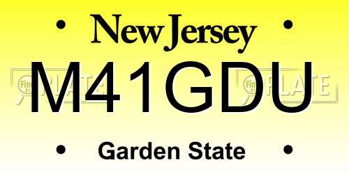 M41GDU New Jersey License Plate