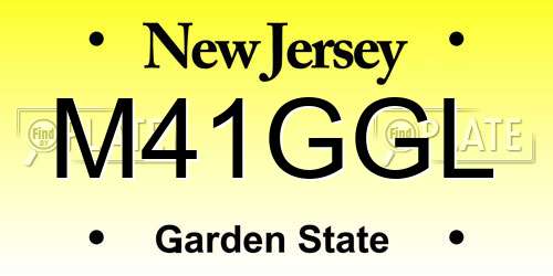 M41GGL New Jersey License Plate