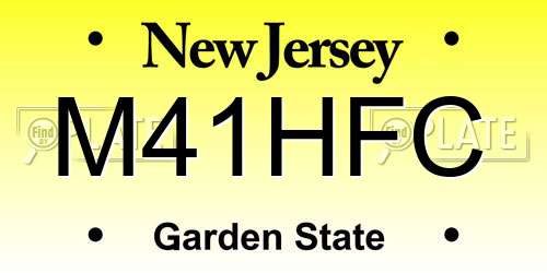 M41HFC New Jersey License Plate