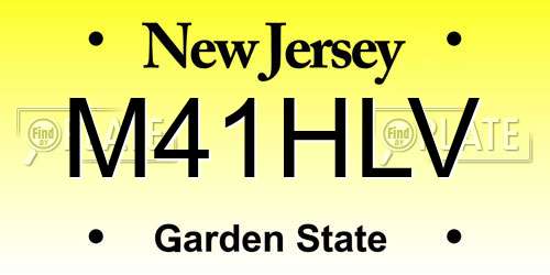 M41HLV New Jersey License Plate