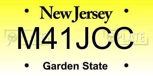 M41JCC New Jersey License Plate