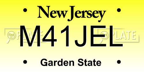 M41JEL New Jersey License Plate